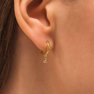 Dainty Everyday Clover Flower Hoop Earrings • 3 Leaf CZ Flower Huggie Hoops in 18K Gold Vermeil or Sterling Silver • Minimalist Hoop Earring
