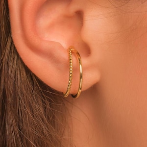 Dainty Lobe Ear Cuff Earring • No Piercing Needed • 18K Gold Plated Sterling Silver