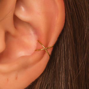 Dainty Simple Conch Ear Cuff Earring • No Piercing Needed • 18K Gold Plated Sterling Silver