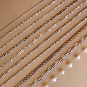 Stainless-Steel Chain Necklace • Waterproof Link Chain • Figaro • Cable • Curb • Twist • Non-Tarnish Necklace • AZ NECKLACE