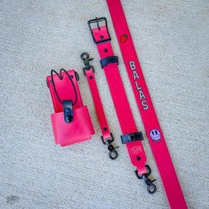 Firefighter / EMS Radio Strap- Pink Leather