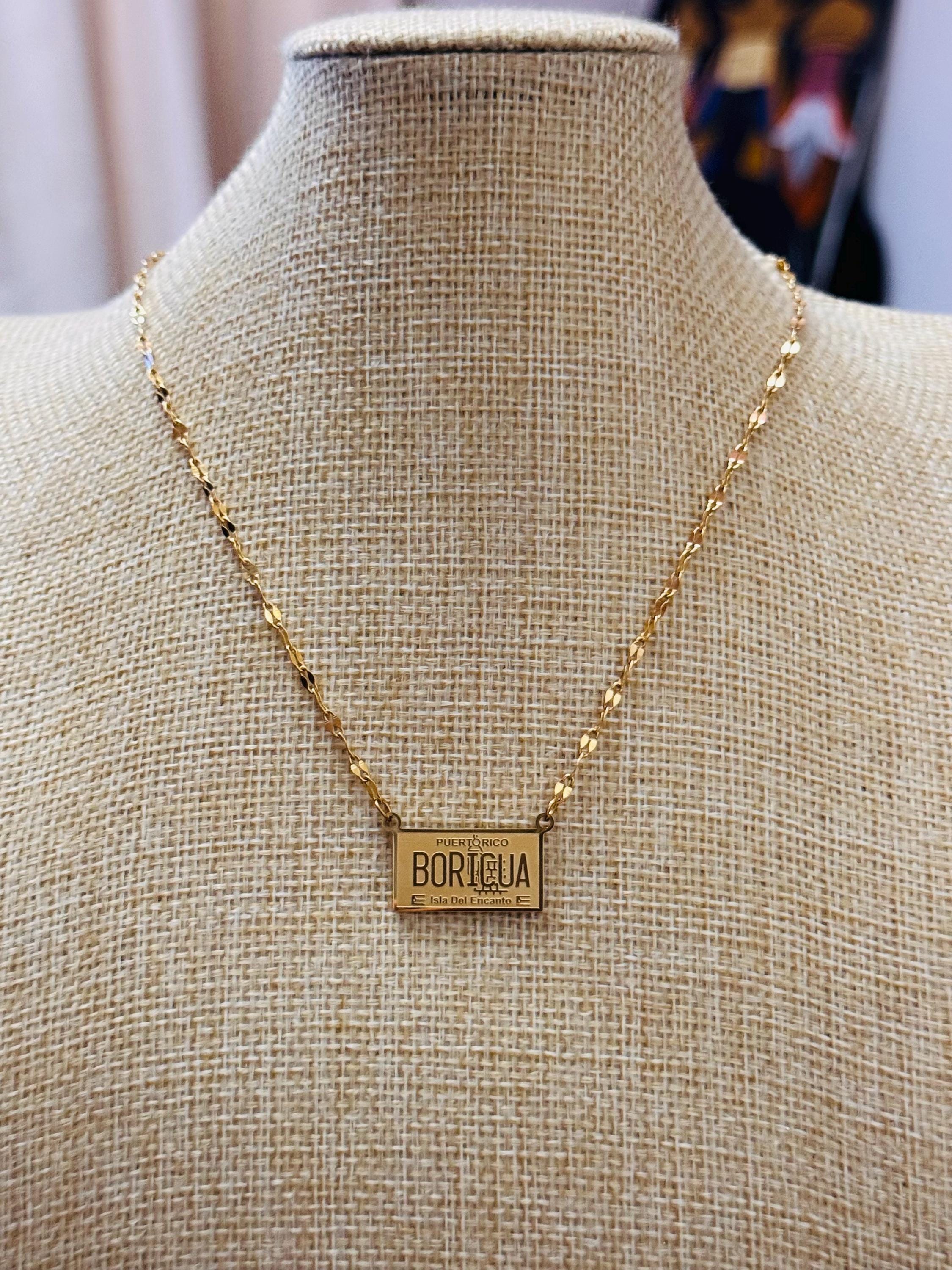34 Discover Unique Map-Themed Jewelry for Your Next Adventure 29 Puerto Rican Necklace - Puerto Rico Map in 18K Gold and Silver…