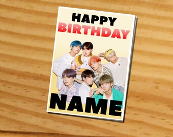 Bts Birthday Card Etsy