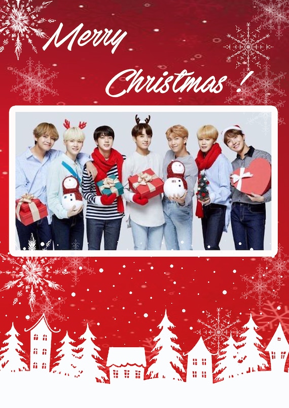 BTS 会報vol.4.5.6.7.8.9 クリスマスカード BTS Christmas Card, BTS Xmas Card, Printable Christmas Card