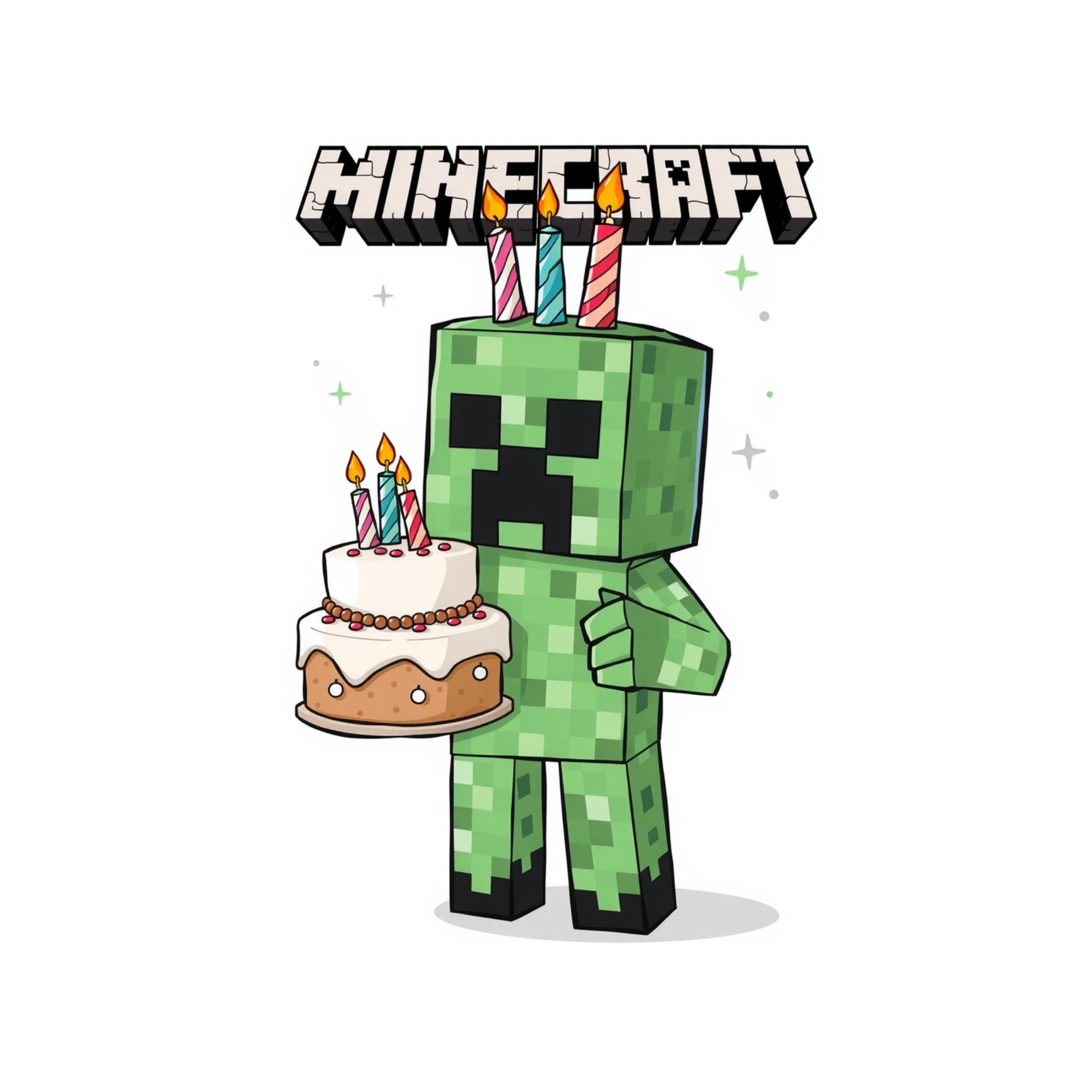 Minecraft Card Creeper Greeting - Il Fullxfull.6408524623 Od1h 