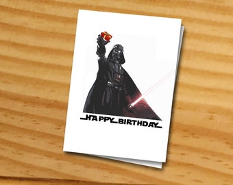 Star wars birthday card, printable Star wars card, Darth Vader card, Darth Vader birthday card, Star wars party, Instant download star wars