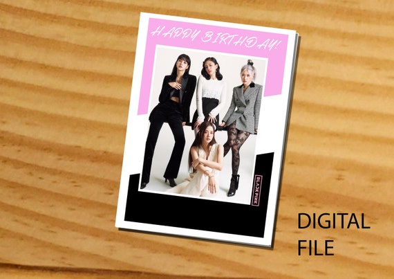 BLACKPINK リリイベ カード Blackpink Birthday Card, Blackpink Printable Card, Printable
