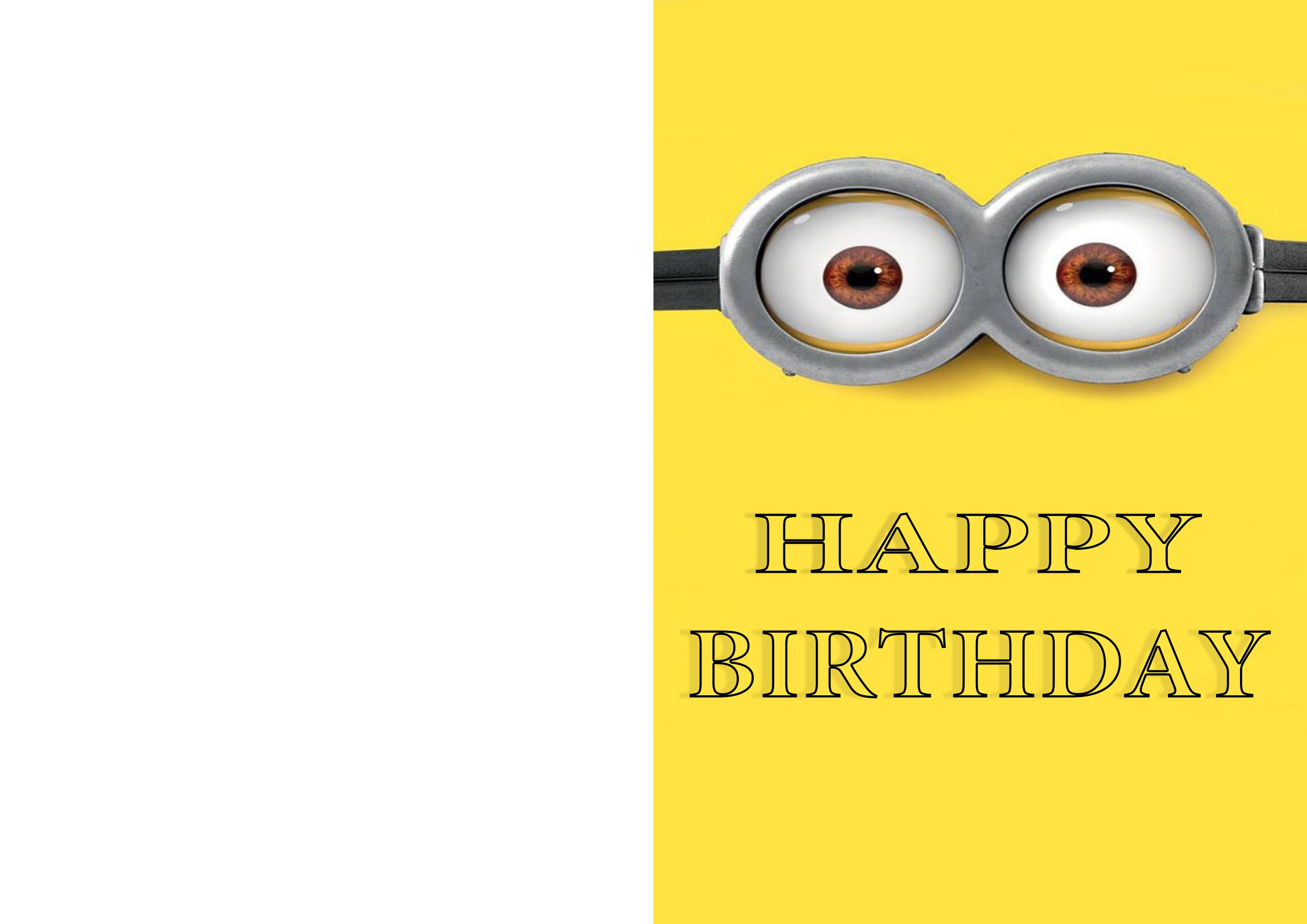 Minions Card, Minions Birthday Card, Printable Minions Card, Instant ...