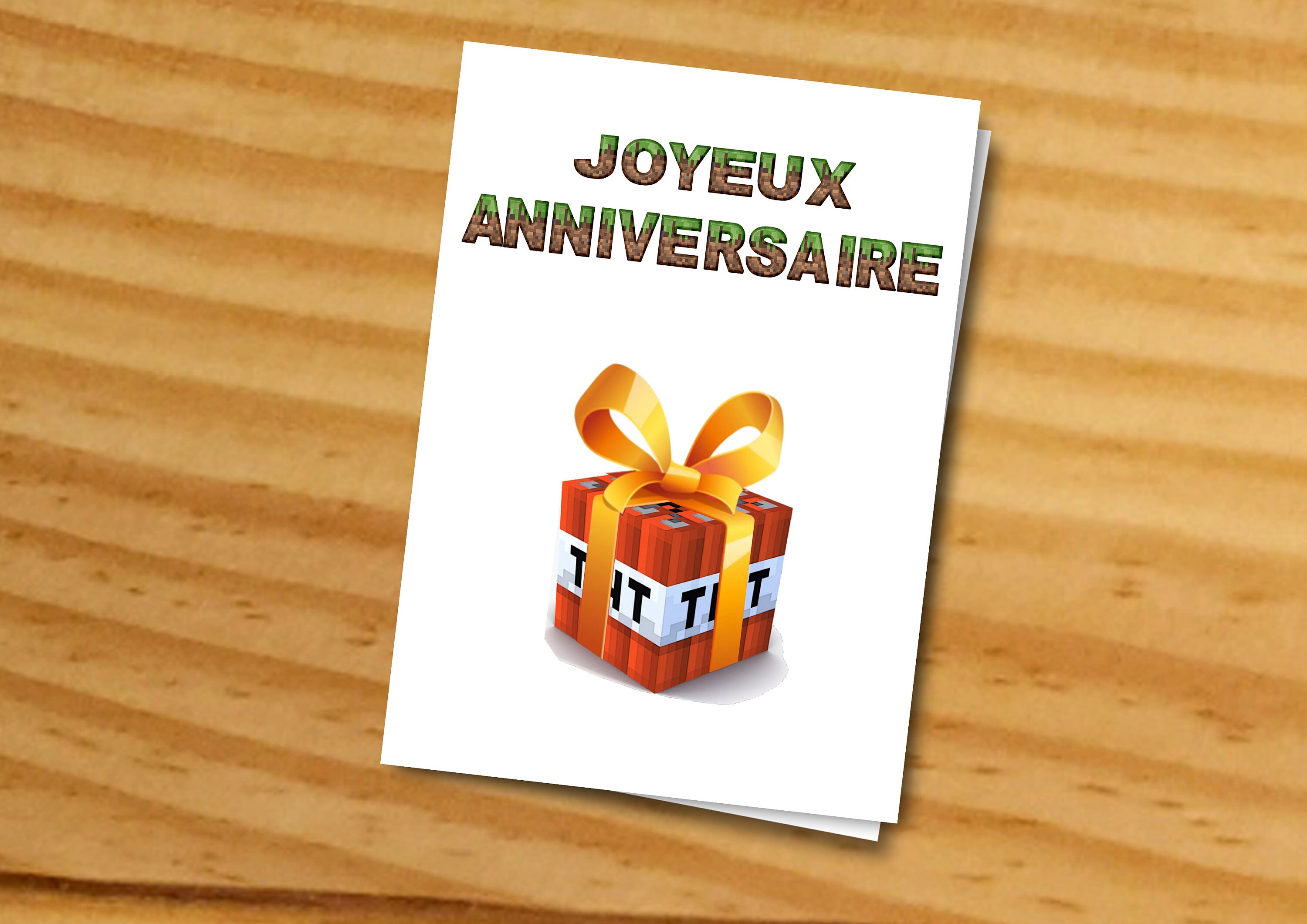 Minecraft Card Minecraft Birthday Card Printable Minecraft - Etsy