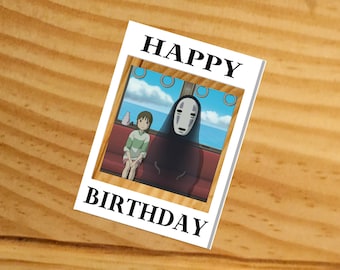 Spirited Away card, Ghibli birthday card, Printable Ghibli card, Instant download Spirited Away card, Ghibli card, Spirited Away party