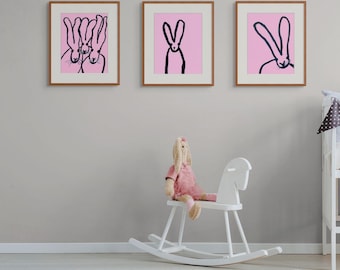 BUNDLE OF BUNNIES! Custom Color. 8 x 10 or 11 x 14