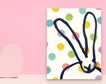"Liam Bunny with Polka Dots"