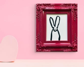 "Jack" in a Magenta Ornate Frame