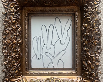 "The Quadrumvirate" in an Ornate Gold Frame