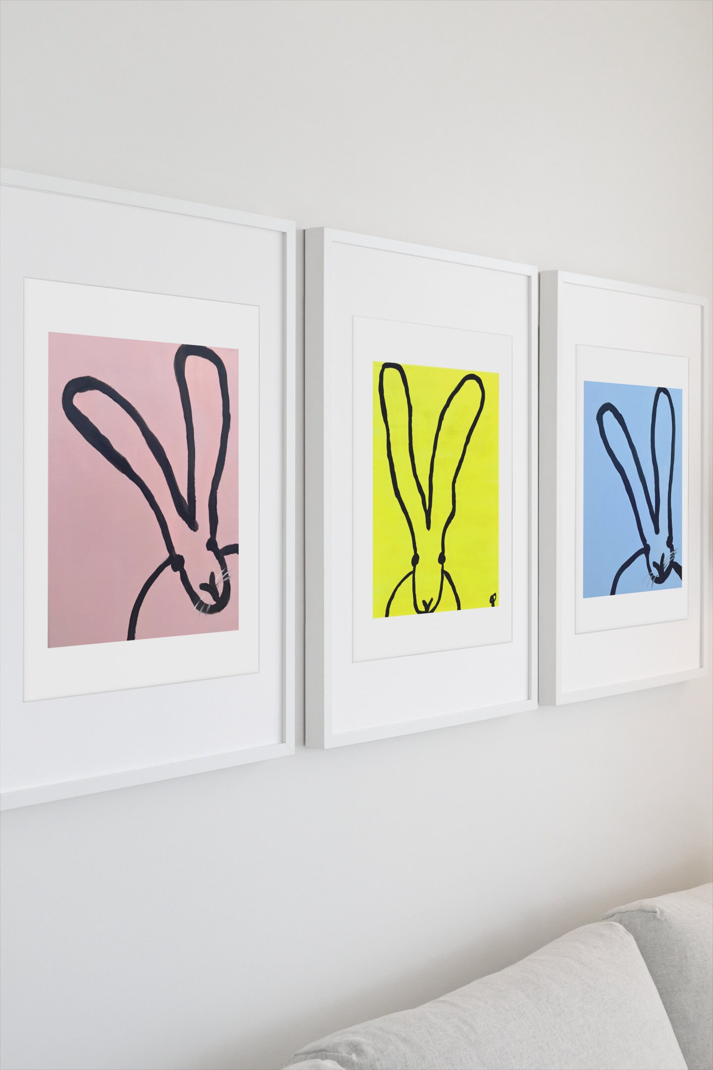 Hunt Slonem Inspired Bunny Painting Bunny Print Rabbit Etsy