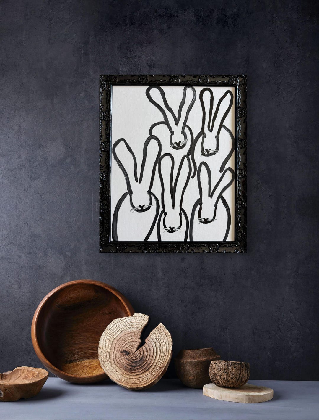 Phoebe's 5, Original Art, Large Hunt Slonem Inspired, Rabbit Art ...