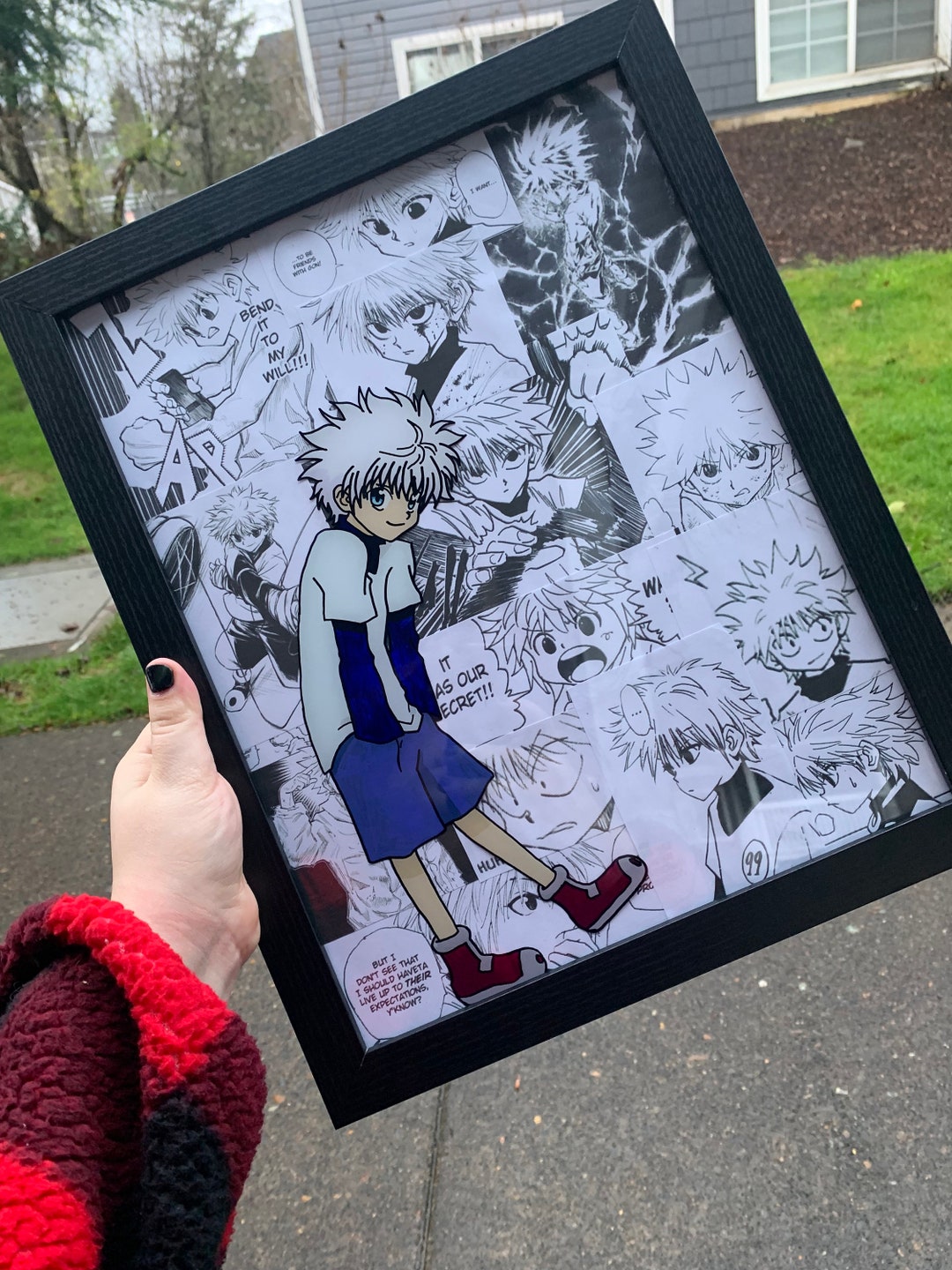 CUSTOM 11x14 Anime Glass Painting W/ Manga Background Single Etsy