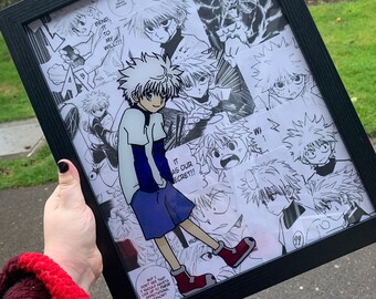 AANGEPASTE 11x14 Anime Glass Painting met Manga Achtergrond - Eén karakter