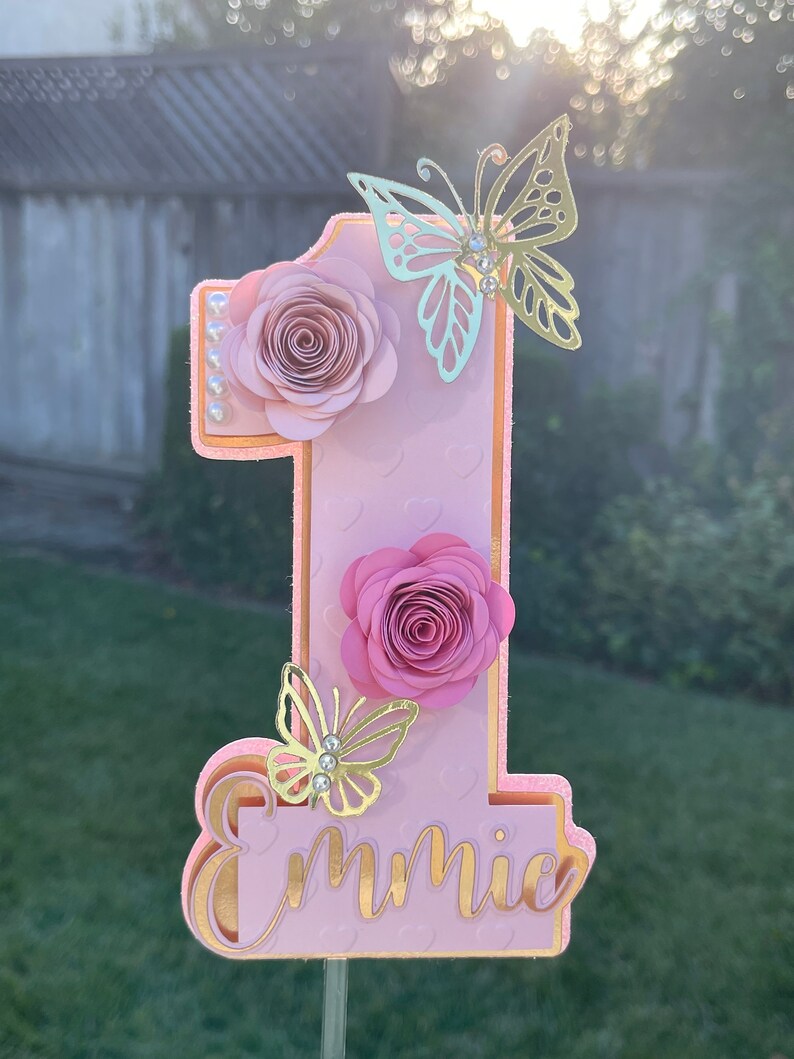 Butterfly Cake Topper Flower Cake Topper Butterfly and Etsy