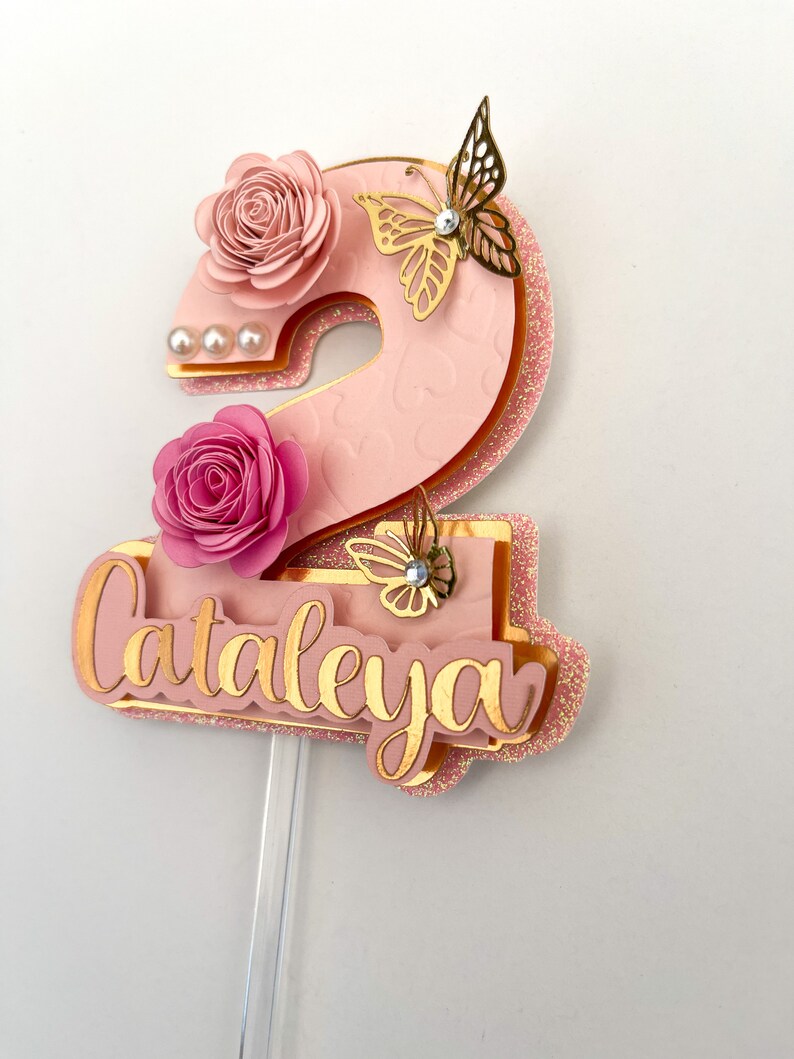 Butterfly Cake Topper Flower Cake Topper Butterfly and Etsy