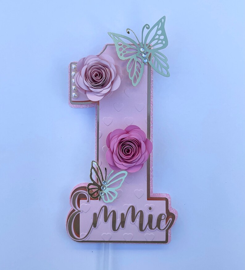 Butterfly Cake Topper Flower Cake Topper Butterfly and Etsy