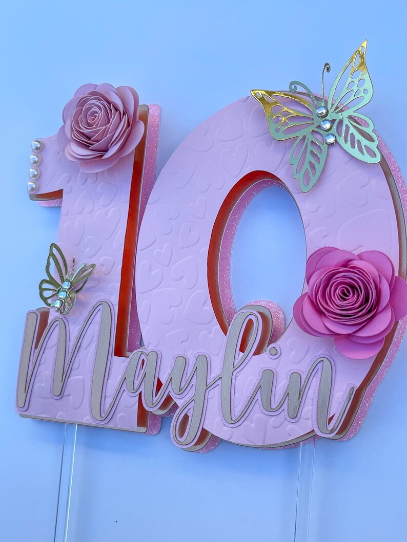 Butterfly Cake Topper Flower Cake Topper Butterfly and Etsy