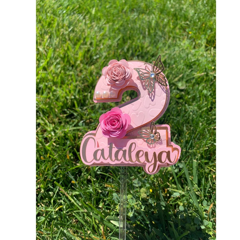 Butterfly Cake Topper Flower Cake Topper Butterfly and Etsy