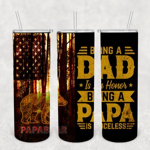 Father&#39;s Day Gifts, Personalized Gifts for Him, Gifts for Grandpa, Papa 20oz Tumbler, World&#39;s Best Papa Gifts