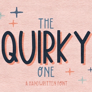 Eigenzinnig handgeschreven lettertype | Schattig hoofdlettertype | Handgeschreven lettertype | Commercieel gebruik lettertype | Hoog handgetekend lettertype | OTF en TTF direct downloaden