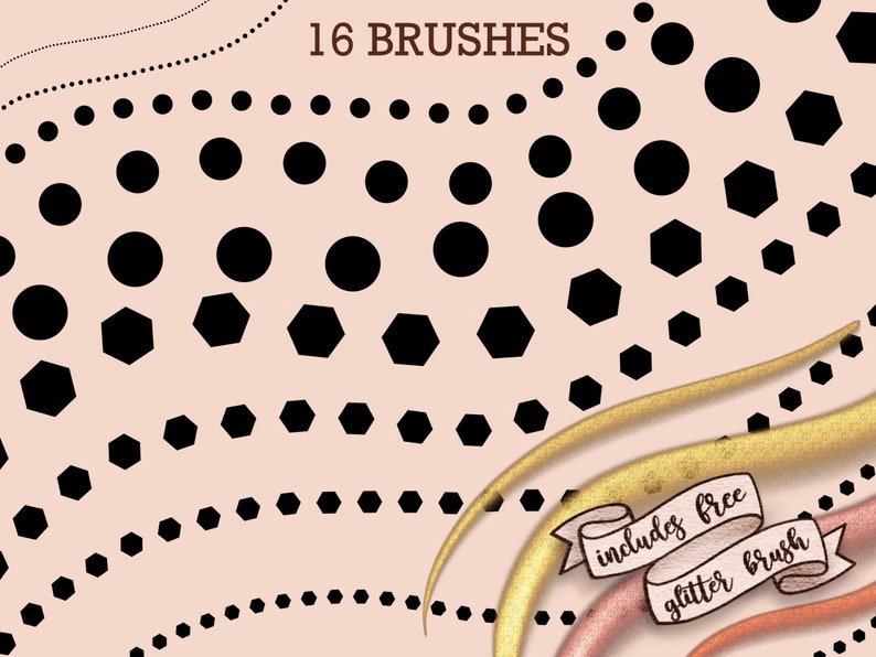 Procreate Brushes Procreate Border Brush Set Glitter Brush Etsy