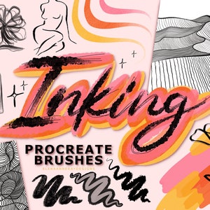 Ink Procreate Pinsel zum Zeichnen, Illustrieren, Lettern und Kalligrafie, Digital Art Brushset für iPad
