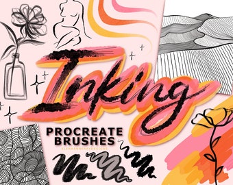 Ink Procreate Brushes For Drawing, Illustrating, Lettering and Calligraphy, Digital Art Brushset for iPad