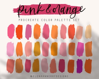 Peach Boho Procreate Color Palette: 60 Swatches (Instant Download)