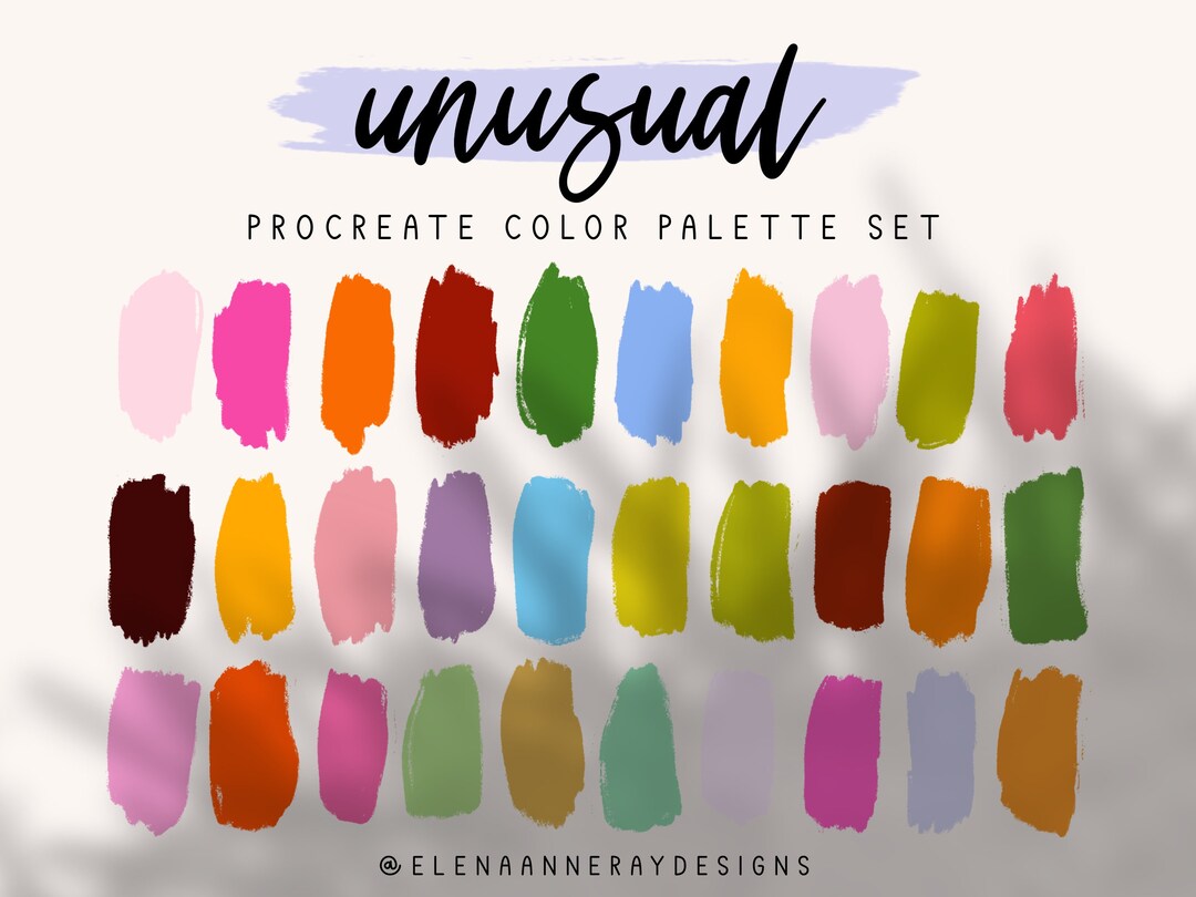 4 Procreate Color Palettes, Bright, Gradient Procreate Color Palette, Spring Colors Fresh Color