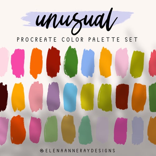 4 Procreate Color Palettes Bright Gradient Procreate Color - Etsy