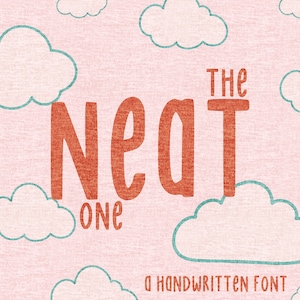 Netjes handgeschreven lettertype, schattig lettertype, casual lettertype, handgeschreven lettertype, commercieel gebruik lettertype, uniek handgetekend lettertype, Instant Download OTF & TTF