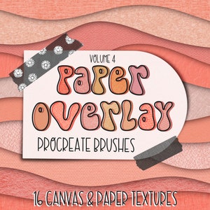 16 Pennelli Procreate sovrapposti / Texture Procreate su carta / Pennello Procreate su tela / Set di pennelli per sovrapposizione texture per Procreate su iPad