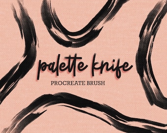 Oil Procreate Brush- Palette Knife Smear Painting
