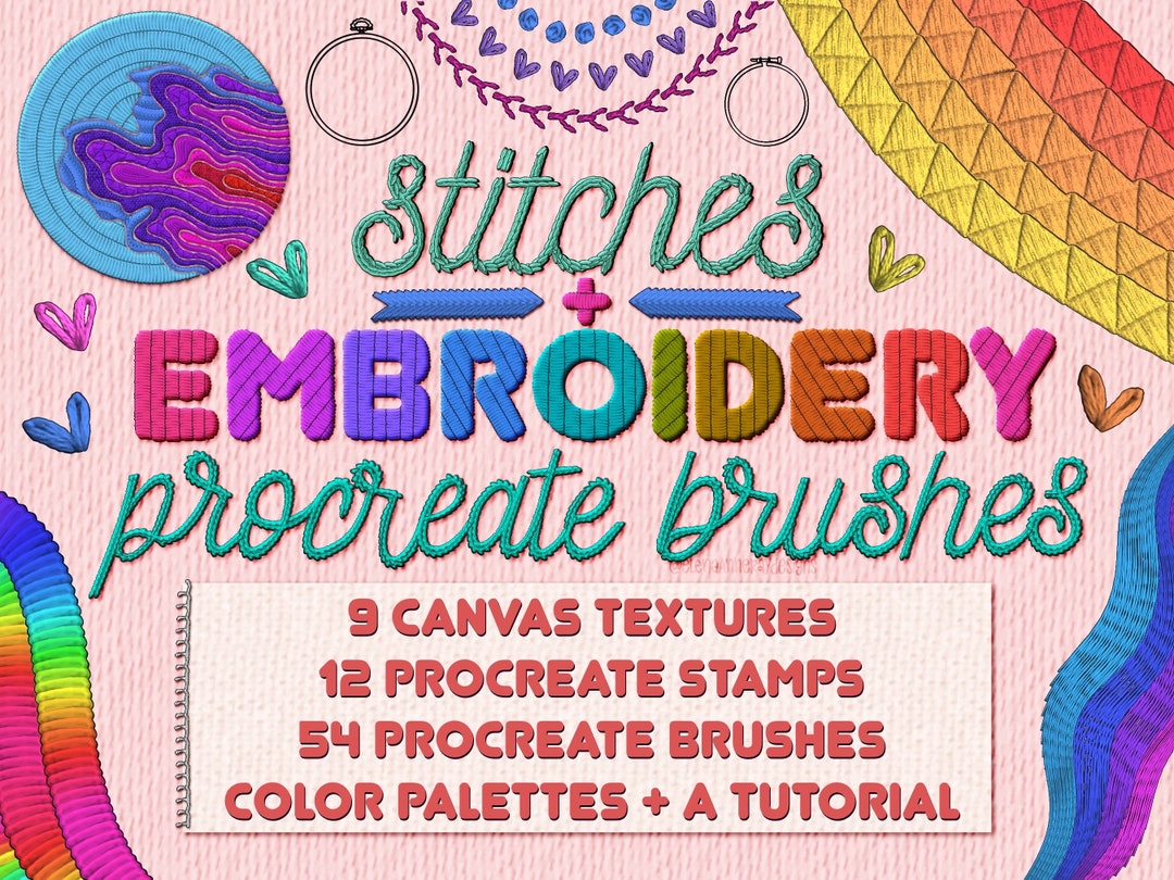 Procreate Brushes Embroidery Sewing Stitches Fabric Brush 3d Procreate Brushes Embroidery Sewing Stitches Fabric Brush 3d