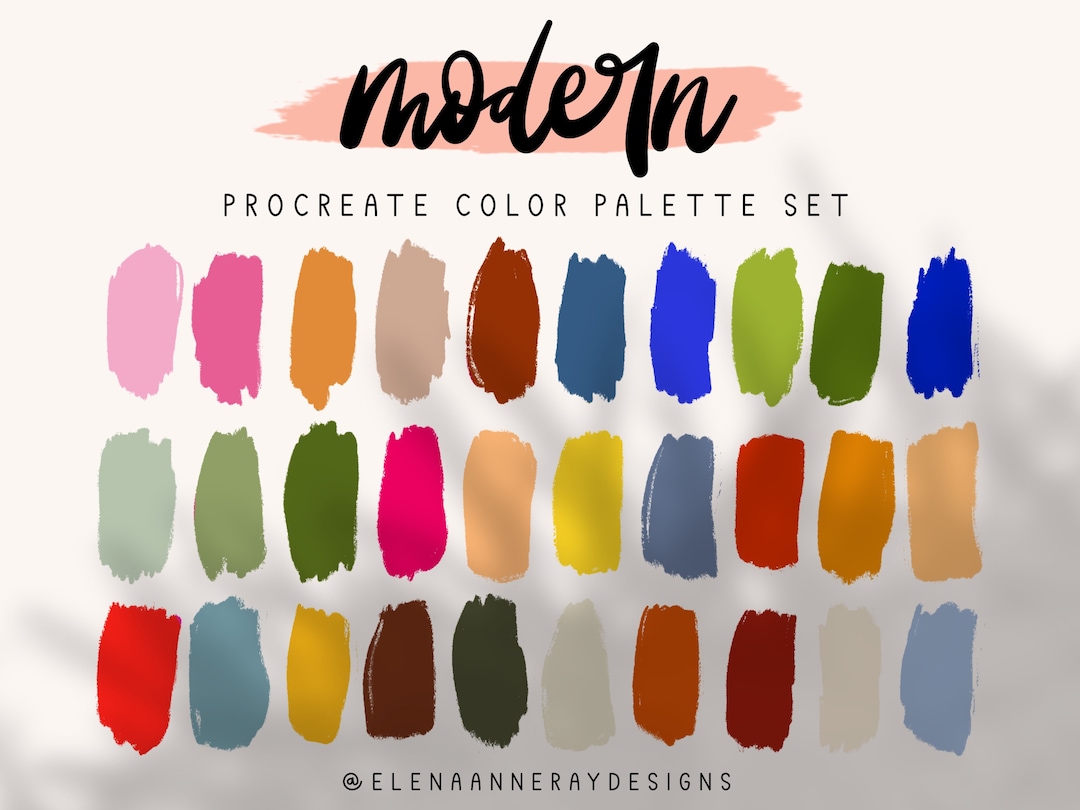 8 Procreate Color Palettes Modern Procreate Color Palette - Etsy