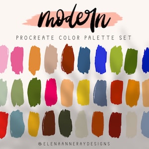Modern Procreate Color Palettes: Boho Warm Color Swatches (Digital Download)