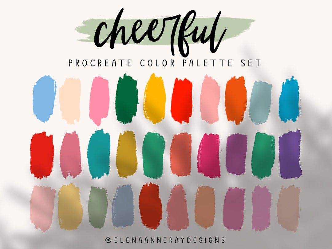 6 Procreate Color Palettes, Happy Procreate Colors, Brand Design