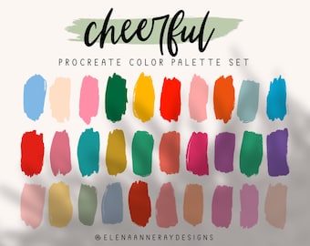 Cheerful Procreate Color Palettes: Bright Color Swatches (Digital Download)