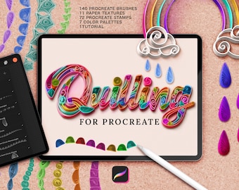 Procreate Quilling Brushset | Paper Art Stamps, Procreate Brushes & Tutorials