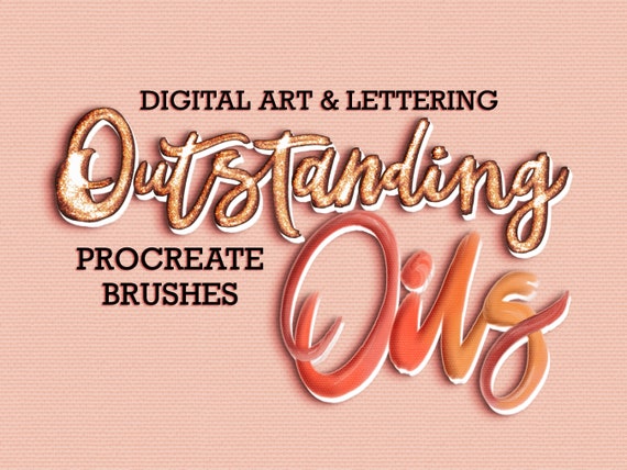 Realistic Oil Painting Procreate Brushes: Streaky, Glitter, Texture (Digital Art Brush Sets)