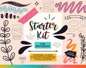 Procreate Lettering Brush Bundle, Stamps, Brushsets, Textures (Digital Download)