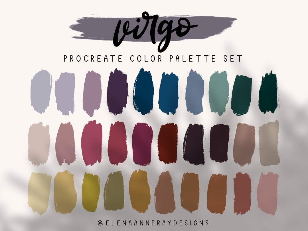 3 Procreate Color Palettes, Virgo Aesthetic, Pretty Colors, Procreate ...