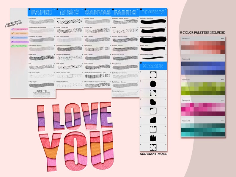 33 Overlay Procreate Brushes Paper Procreate Texture Etsy