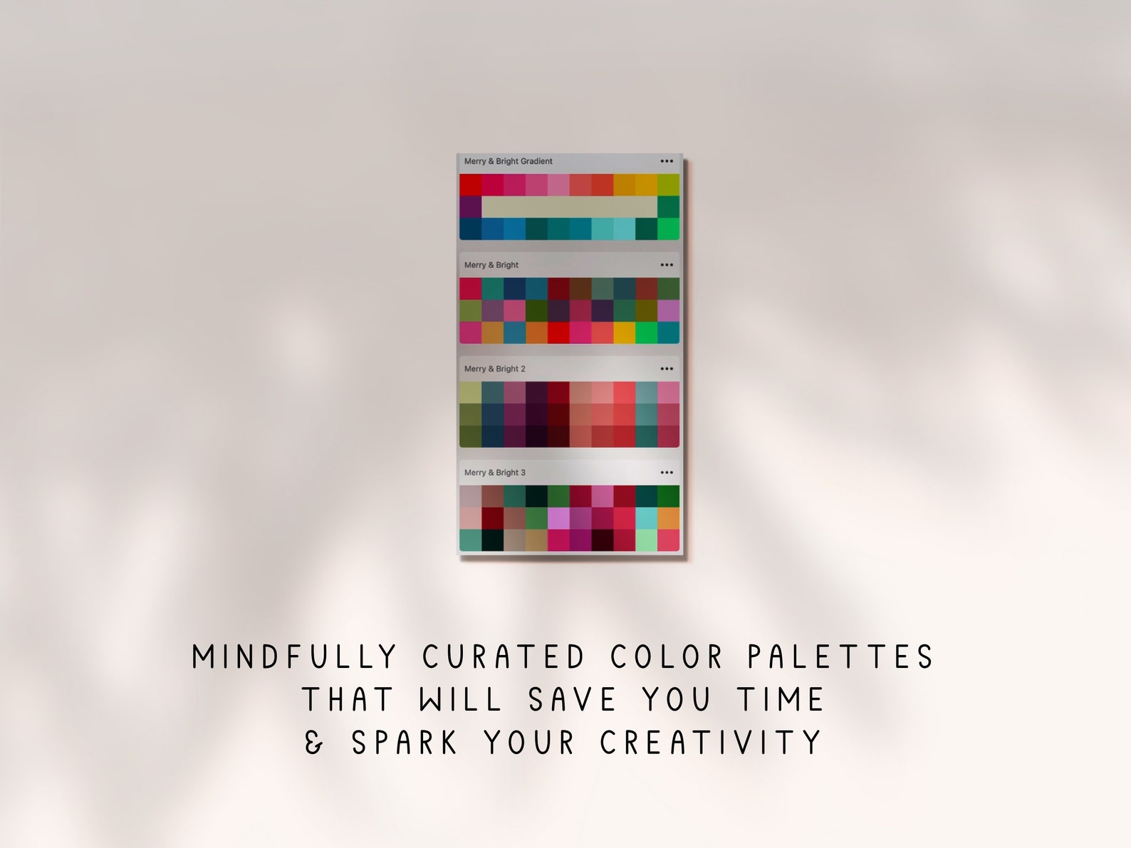 Merry & Bright Color Palette Bundle Four Procreate Color - Etsy