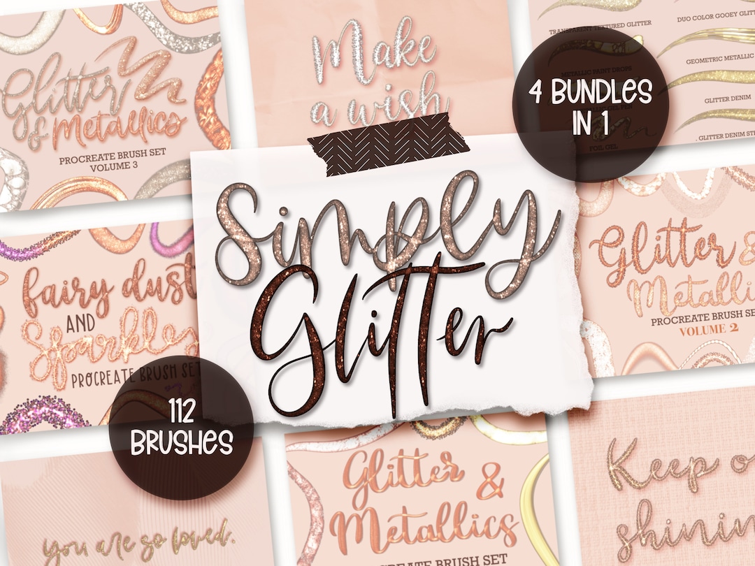 Glitter Procreate Brushes – Metallic, Foil, and Texture Brushset - Etsy
